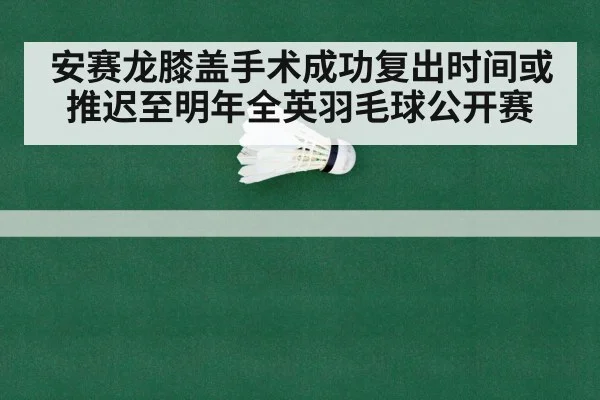 安赛龙膝盖手术成功复出时间或推迟至明年全英羽毛球公开赛