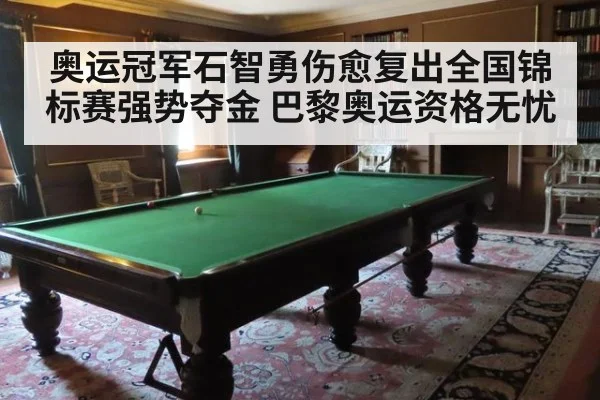 奥运冠军石智勇伤愈复出全国锦标赛强势夺金 巴黎奥运资格无忧